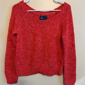 American Eagle Outfitters Vibrant Red Crew Neck Sweater
